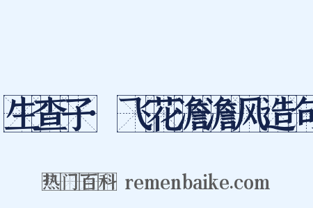 生查子·飞花澹澹风造句是什么意思的图片